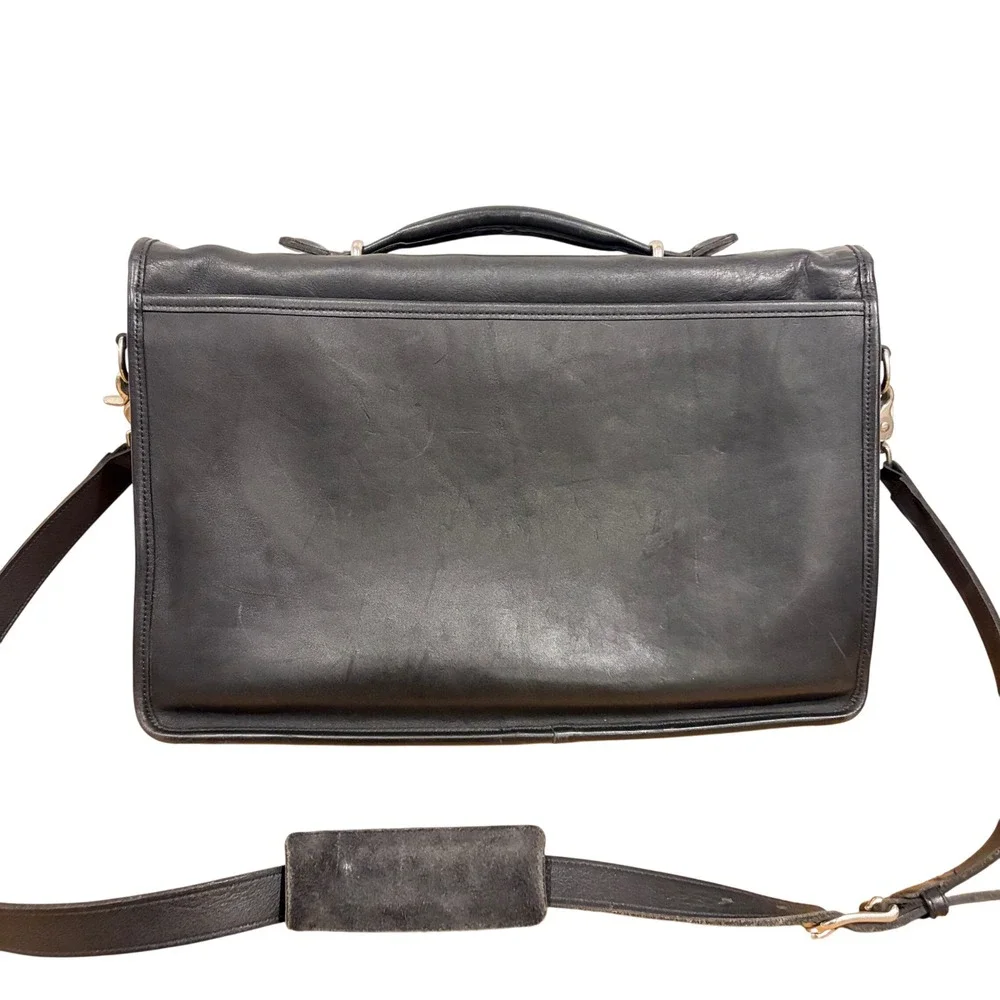 Vintage Coach Lexington Briefcase Black Leather Messenger Bag G6C-5266 USA Made